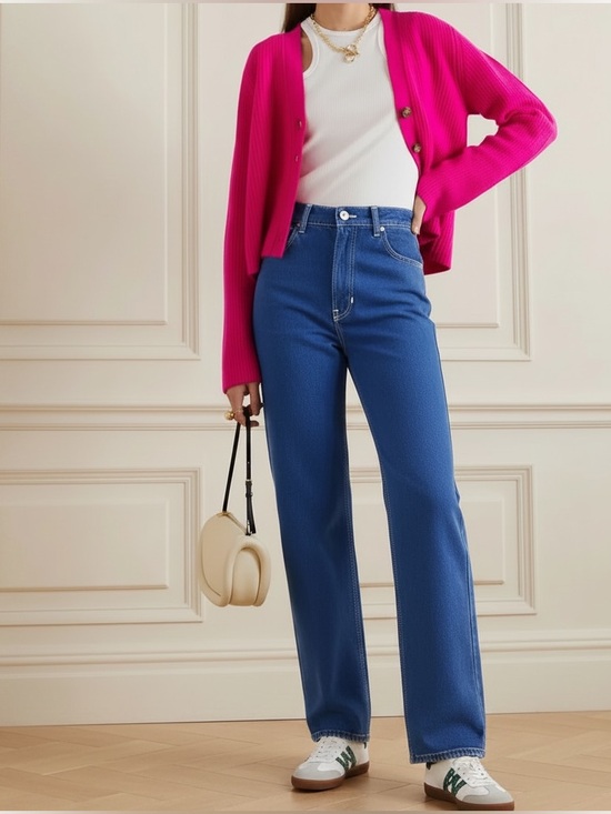 Reformation Denim - Reformation Straight Leg Jeans in Deep Blue